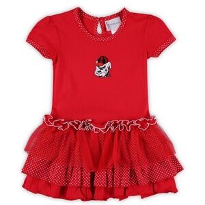 Toddler Two Feet Ahead SEC Football Georgia Bulldogs Red Tutu Dress Size 3T